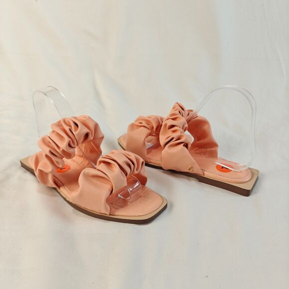 Circus by Sam Edelman Iggy Ruffle Peach Slide Sandals Size 7 Coquette Soft Girl - Picture 2 of 9